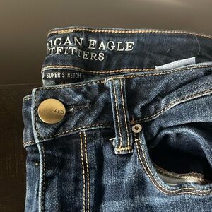 American eagle super stretch dark wash jeans